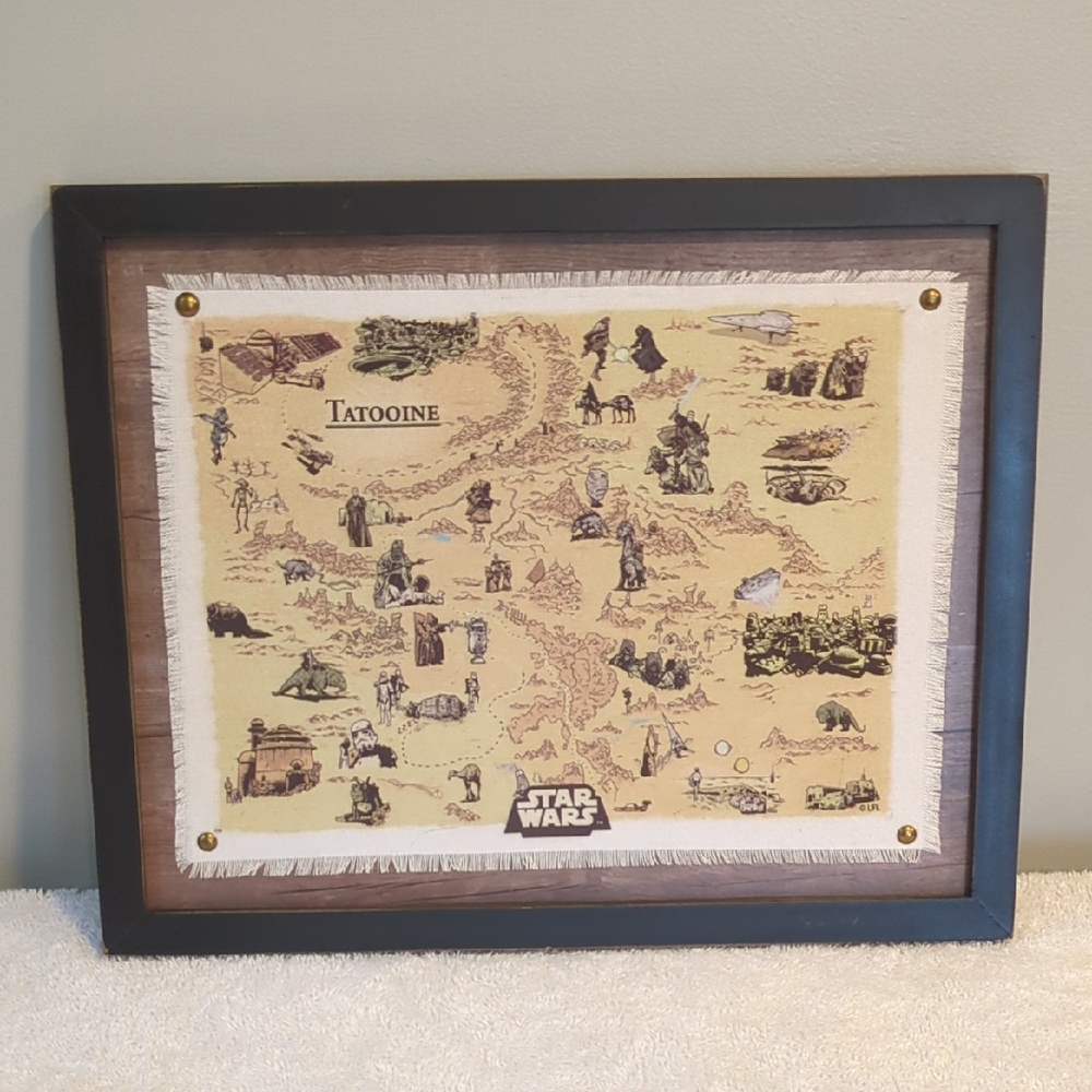 Star Wars Tatooine Map Wall Art